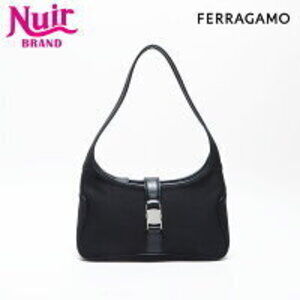Salvatore Ferragamo Hobo Shoulder Bag Black